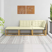 Sektionel sofa enheder med pude Hvid 241,5 x 83 x 73 cm