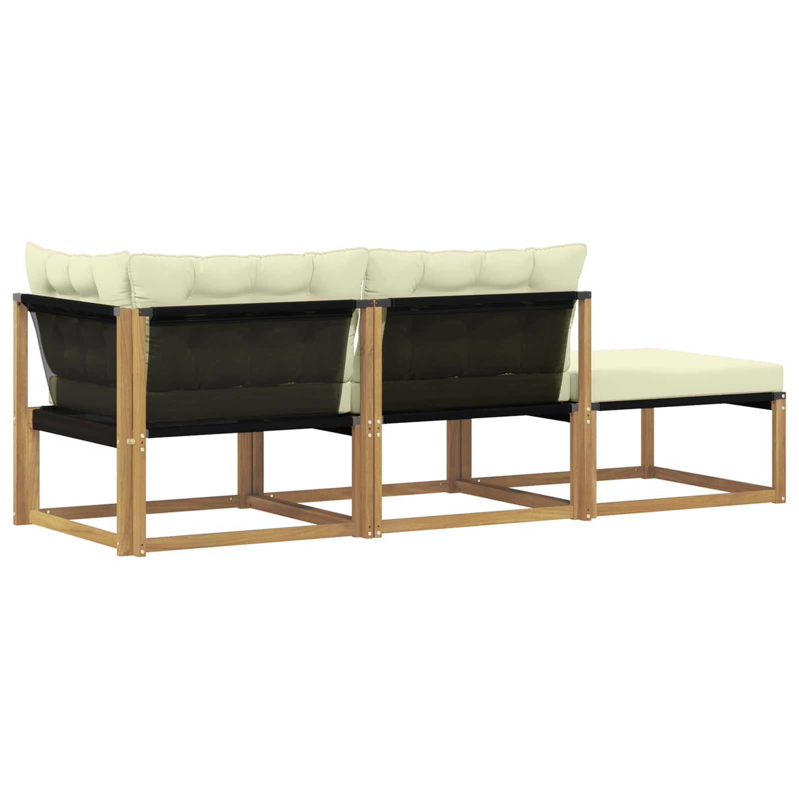 Sektionel sofa enheder med pude Hvid 241,5 x 83 x 73 cm