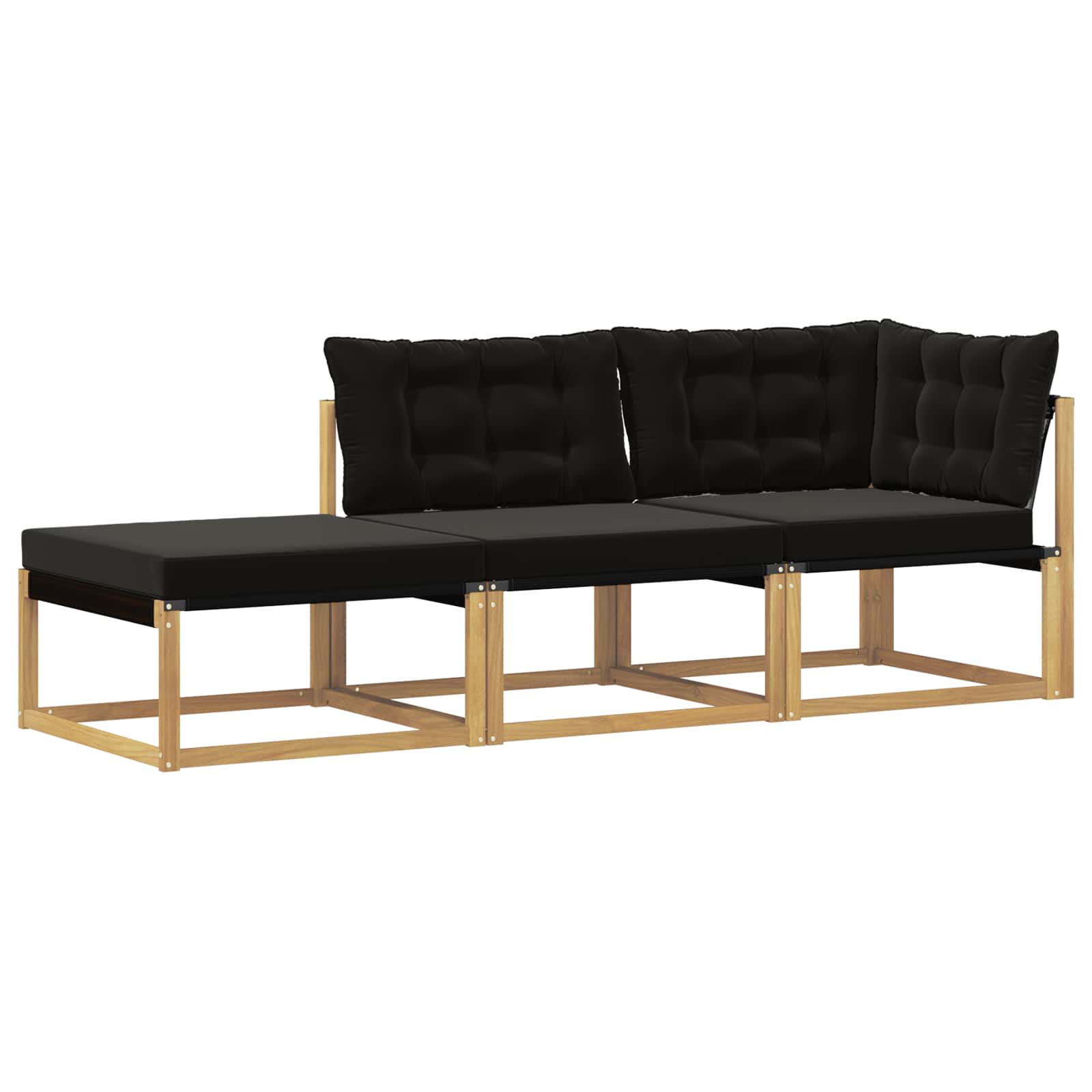 Sektionel sofa enheder med pude Hvid 241,5 x 83 x 73 cm