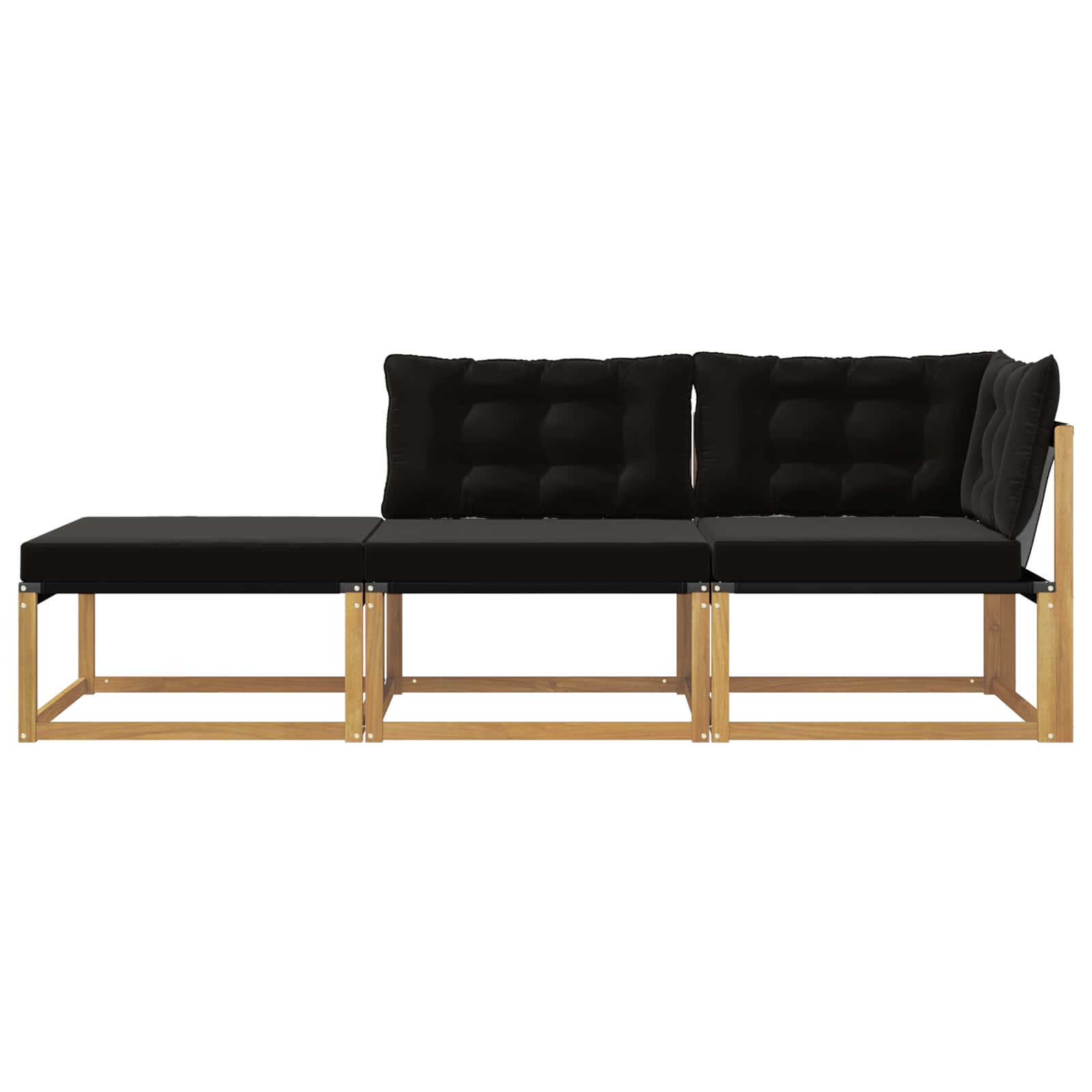 Sektionel sofa enheder med pude Hvid 241,5 x 83 x 73 cm