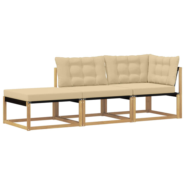 Sektionel sofa enheder med pude Hvid 241,5 x 83 x 73 cm
