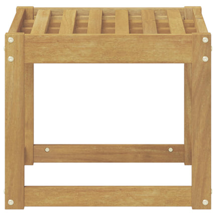 Udendørs Skammel Bænk Hvid 43 x 43 x 37 cm Massivt Akacietræ