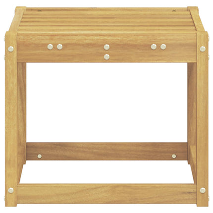 Udendørs Skammel Bænk Hvid 43 x 43 x 37 cm Massivt Akacietræ