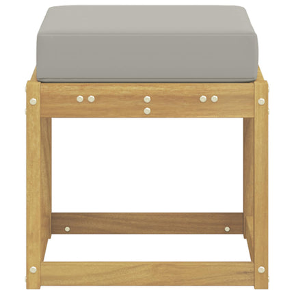 Udendørs Skammel Bænk Hvid 43 x 43 x 45 cm Massivt Akacietræ