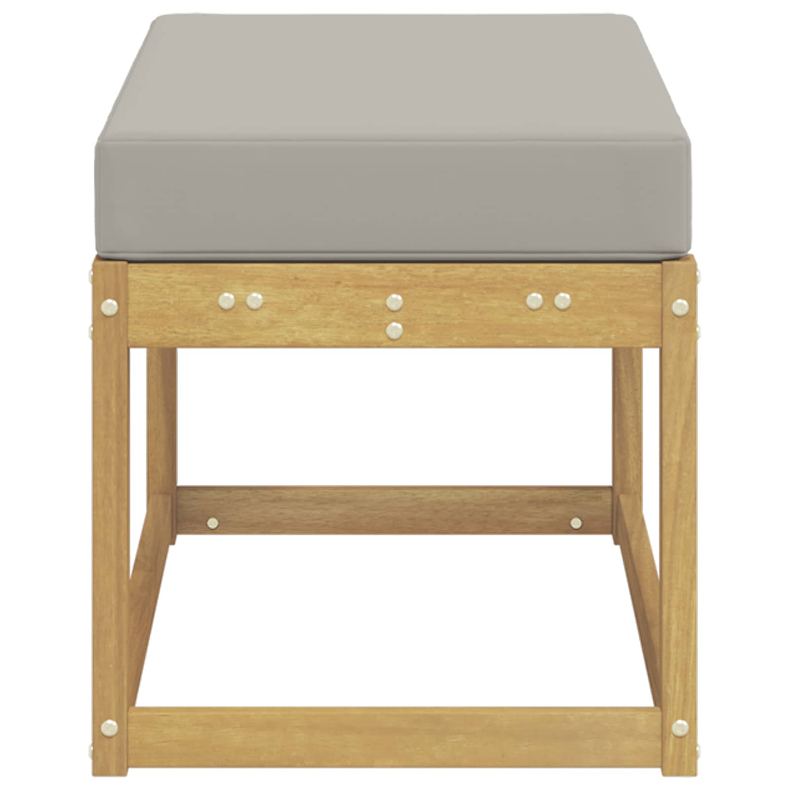 Udendørs Skammel Bænk Hvid 80 x 43 x 45 cm Massivt Akacietræ
