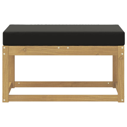 Udendørs Skammel Bænk Hvid 80 x 43 x 45 cm Massivt Akacietræ
