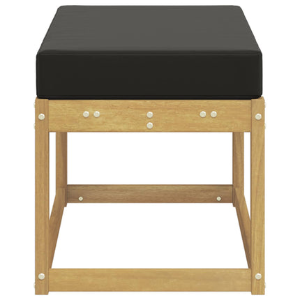 Udendørs Skammel Bænk Hvid 80 x 43 x 45 cm Massivt Akacietræ