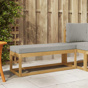 Udendørs Skammel Bænk Hvid 115 x 43 x 45 cm Massivt Akacietræ