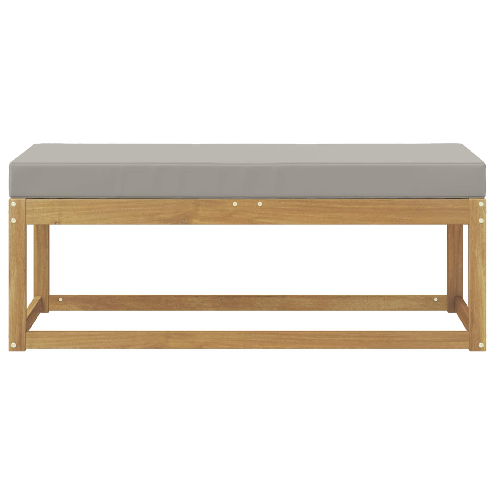 Udendørs Skammel Bænk Hvid 115 x 43 x 45 cm Massivt Akacietræ