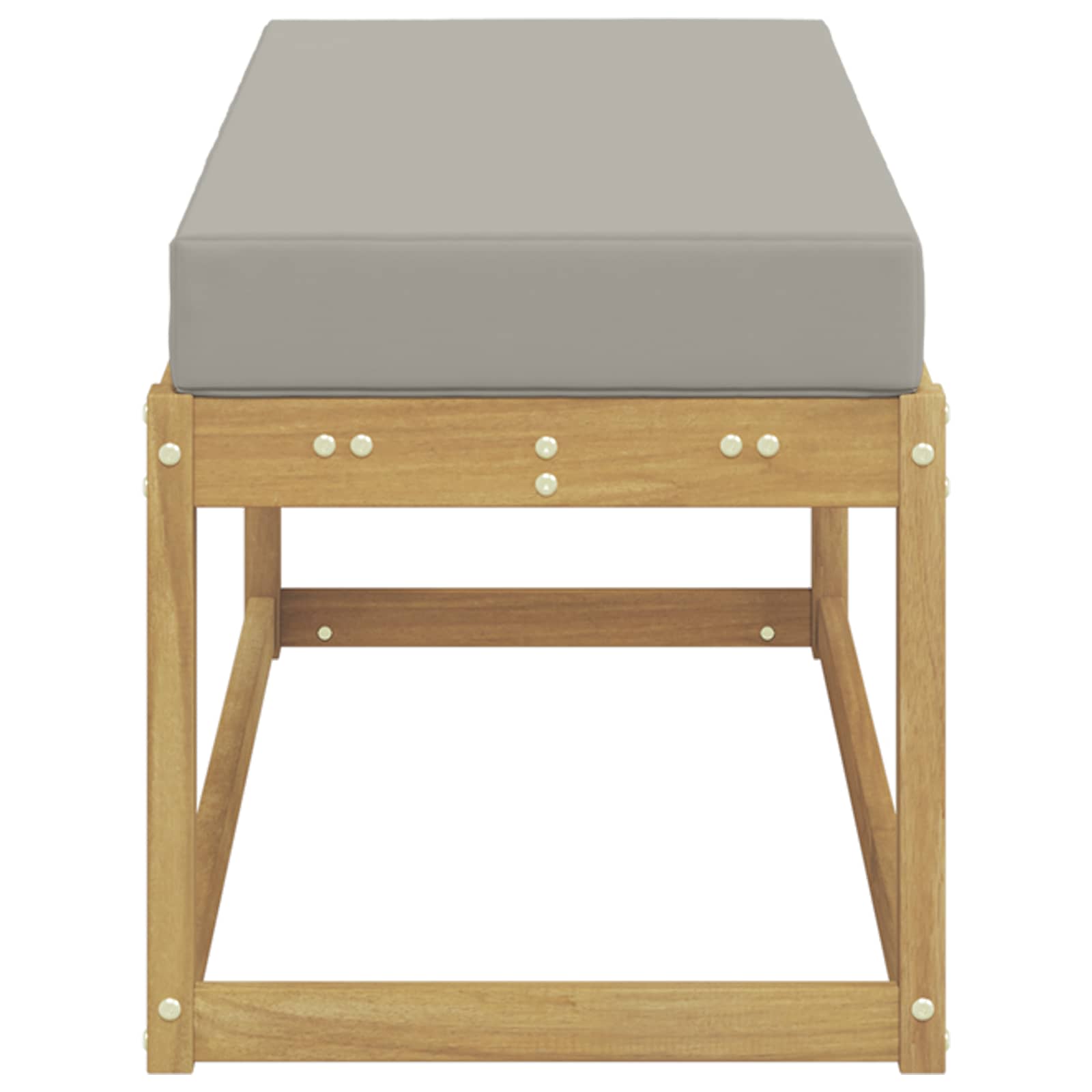 Udendørs Skammel Bænk Hvid 115 x 43 x 45 cm Massivt Akacietræ