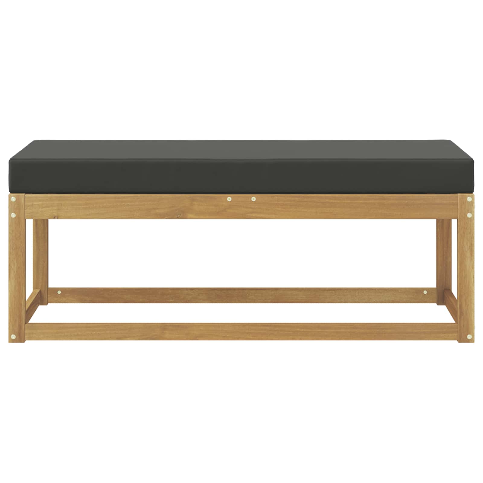 Udendørs Skammel Bænk Hvid 115 x 43 x 45 cm Massivt Akacietræ