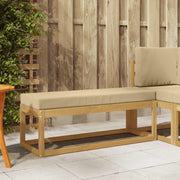 Udendørs Skammel Bænk Hvid 115 x 43 x 45 cm Massivt Akacietræ