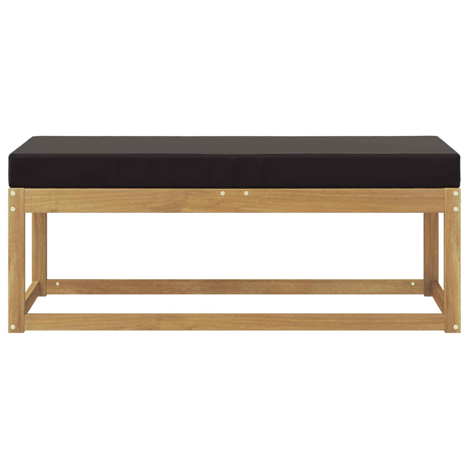 Udendørs Skammel Bænk Hvid 115 x 43 x 45 cm Massivt Akacietræ