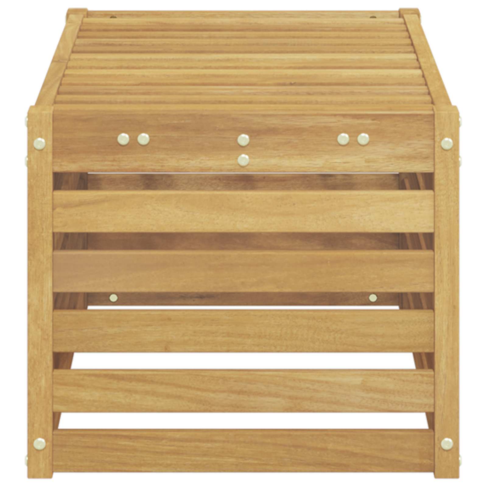 Udendørs Skammel Bænk Hvid 79 x 43 x 37 cm Massivt Akacietræ