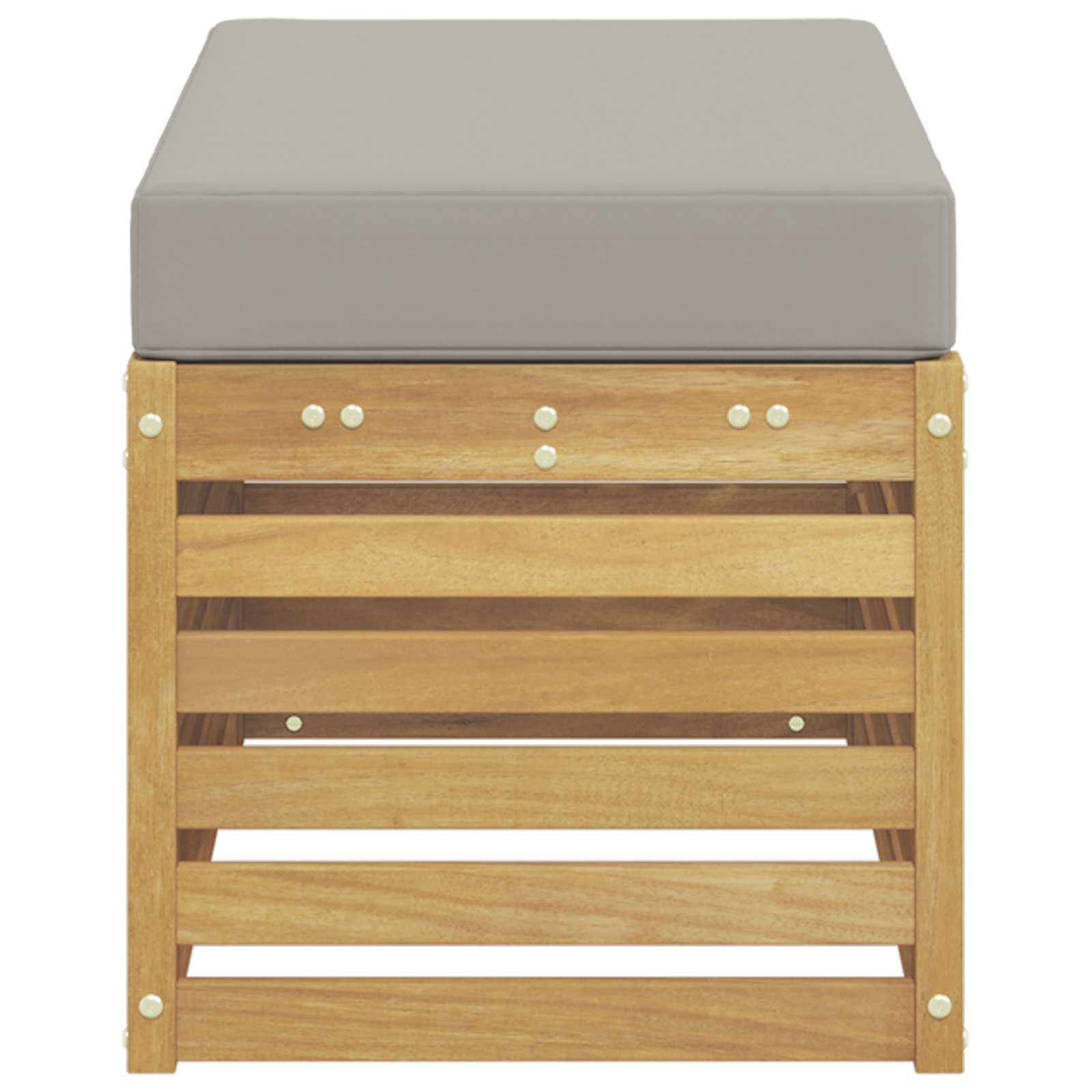 Udendørs Skammel Bænk Hvid 80 x 43 x 45 cm Massivt Akacietræ