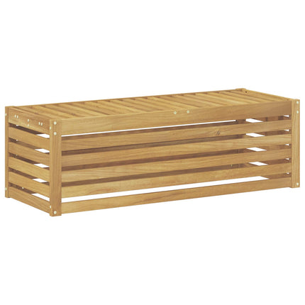 Udendørs Skammel Bænk Hvid 115 x 43 x 37 cm Massivt Akacietræ