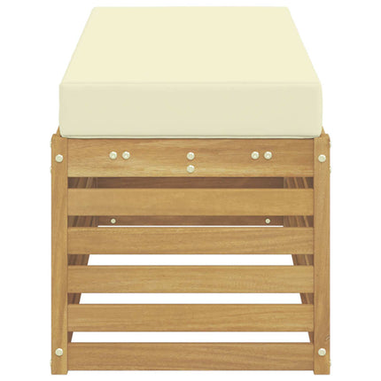 Udendørs sofagruppe Hvid og cremefarvet 115 x 43 x 45 cm