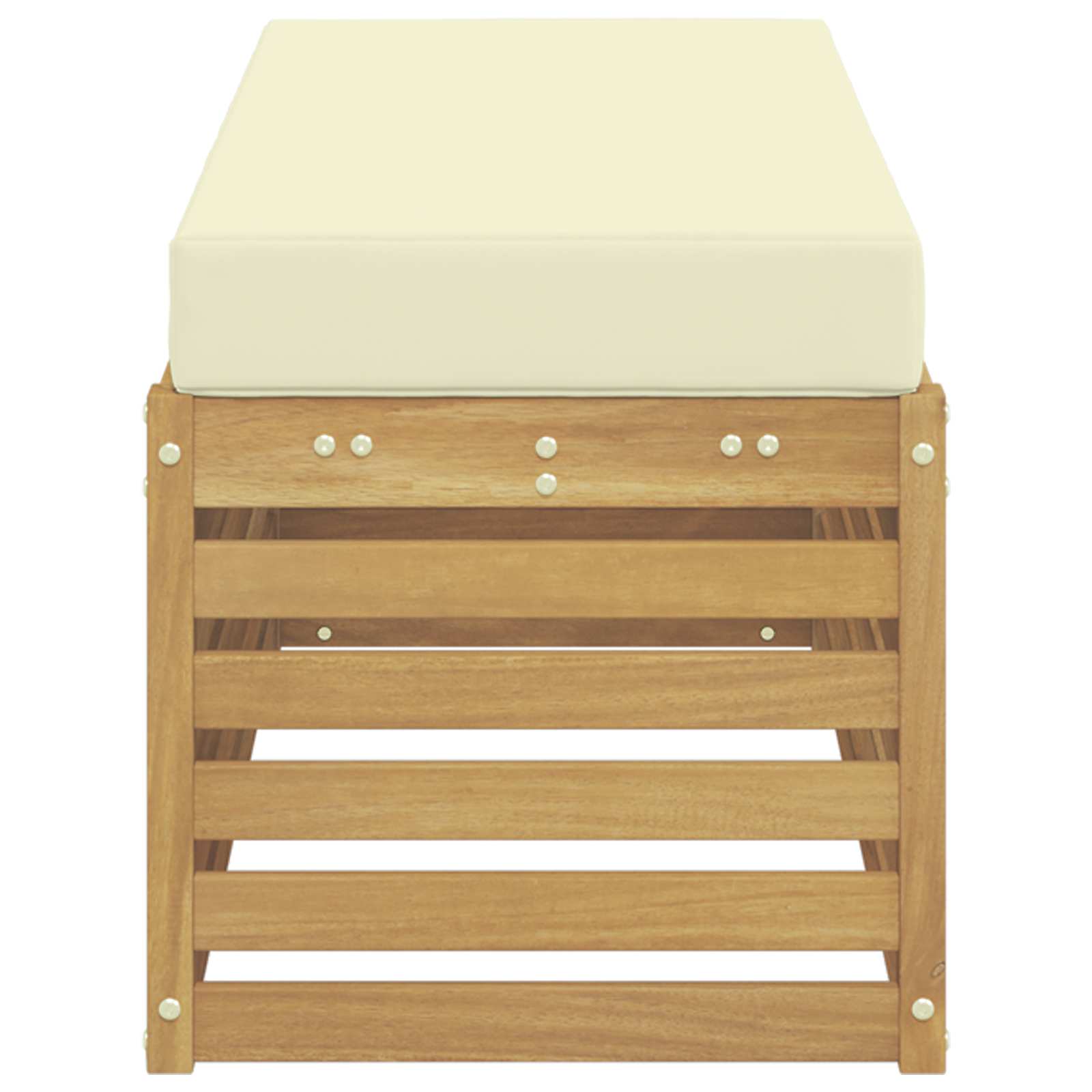 Udendørs sofagruppe Hvid og cremefarvet 115 x 43 x 45 cm
