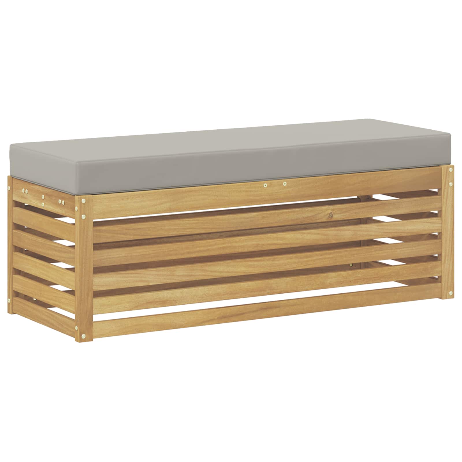 Udendørs Skammel Bænk Hvid 115 x 43 x 45 cm Massivt Akacietræ