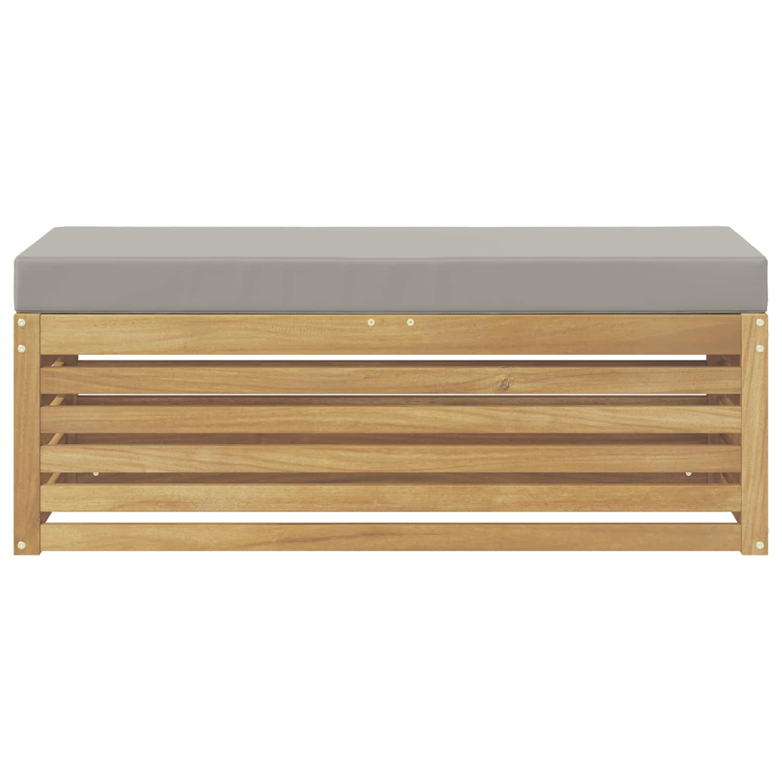 Udendørs Skammel Bænk Hvid 115 x 43 x 45 cm Massivt Akacietræ