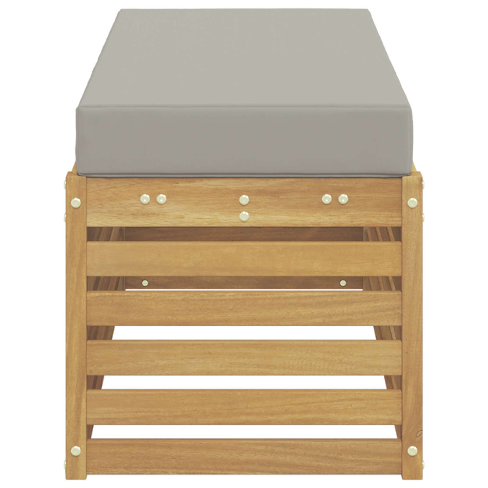 Udendørs Skammel Bænk Hvid 115 x 43 x 45 cm Massivt Akacietræ