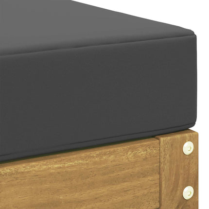 Udendørs sofagruppe Hvid og antracit 115 x 43 x 45 cm