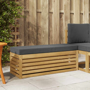 Udendørs sofagruppe Hvid og antracit 115 x 43 x 45 cm