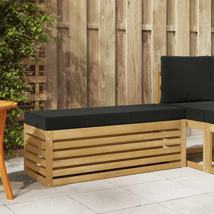 Udendørs Skammel Bænk Hvid 115 x 43 x 45 cm Massivt Akacietræ