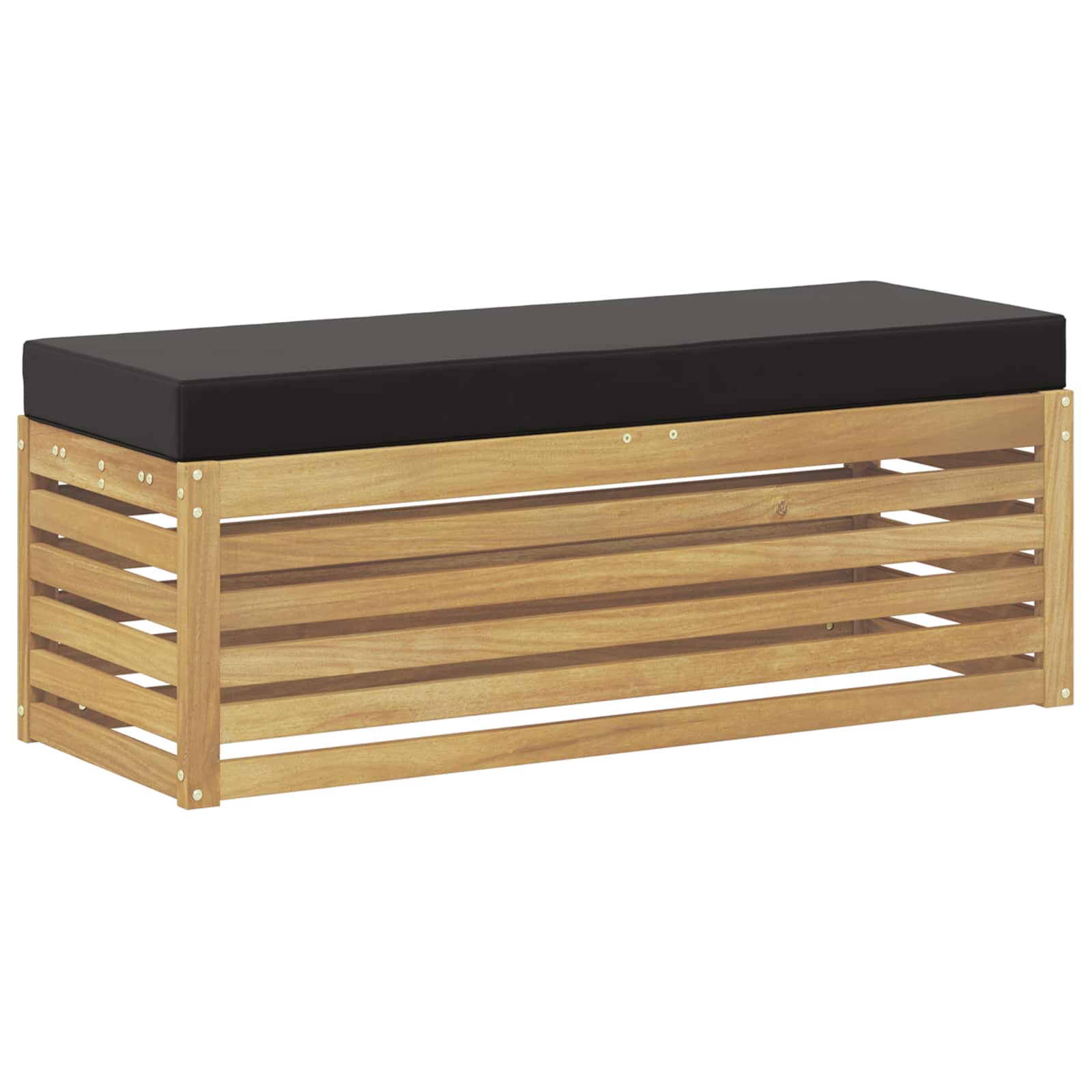 Udendørs Skammel Bænk Hvid 115 x 43 x 45 cm Massivt Akacietræ