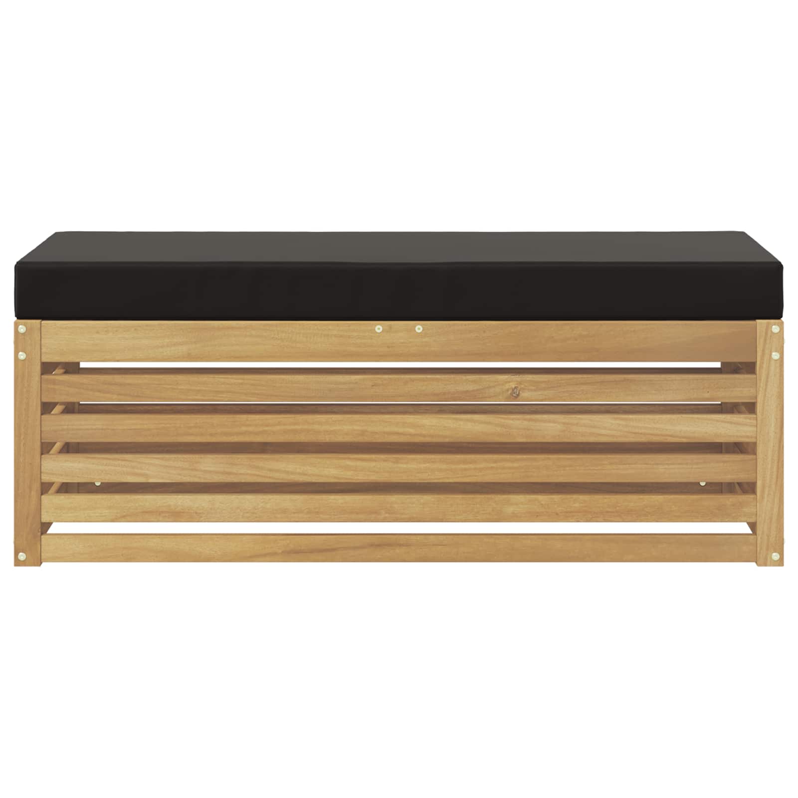 Udendørs Skammel Bænk Hvid 115 x 43 x 45 cm Massivt Akacietræ
