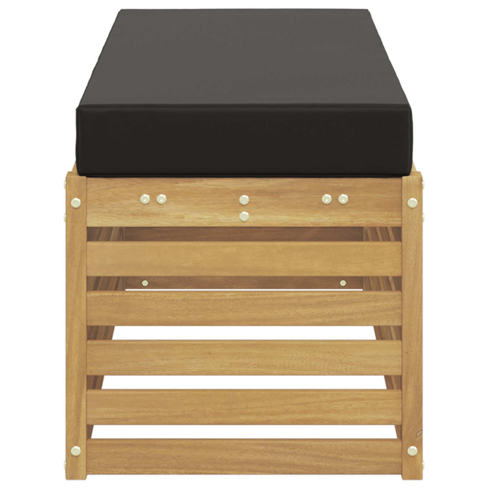 Udendørs Skammel Bænk Hvid 115 x 43 x 45 cm Massivt Akacietræ