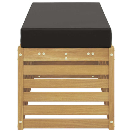 Udendørs Skammel Bænk Hvid 115 x 43 x 45 cm Massivt Akacietræ