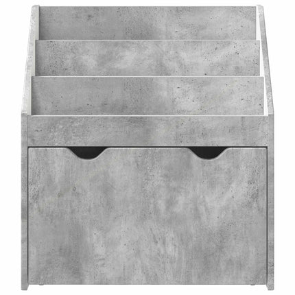 Børnebogreol Beton Grå 60 x 29,5 x 69 cm Konstrueret træ