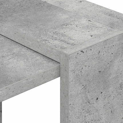 Bogreol 2 niveauer 52 x 25 x 71,5 cm Konstrueret træ Beton Grå