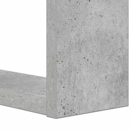 Bogreol 2 niveauer 52 x 25 x 71,5 cm Konstrueret træ Beton Grå