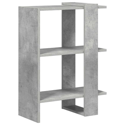 Bogreol 2 niveauer 52 x 25 x 71,5 cm Konstrueret træ Beton Grå
