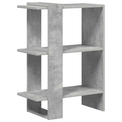 Bogreol 2 niveauer 52 x 25 x 71,5 cm Konstrueret træ Beton Grå