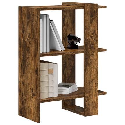Bogreol 2 niveauer 52 x 25 x 71,5 cm Konstrueret træ Røget eg