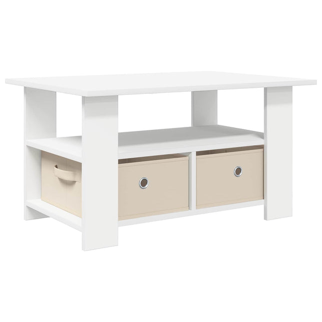 Sofabord med skuffe Hvid 77 x 55 x 42 cm Konstrueret træ