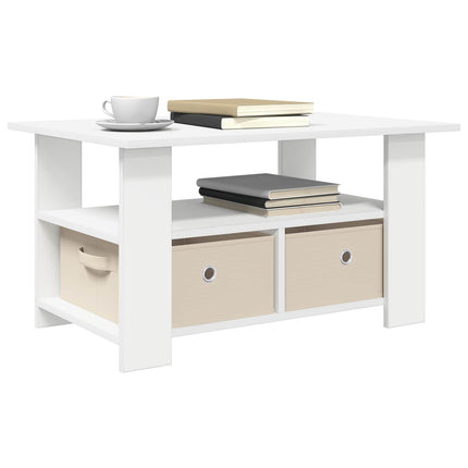 Sofabord Hvid 77 x 55 x 42 cm Konstrueret træ