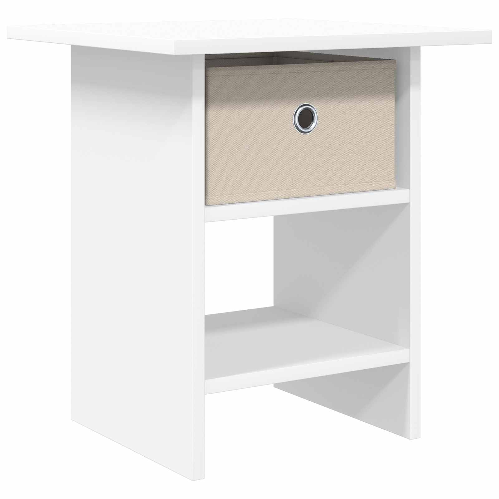 Sengebord med skuffe Hvid 41 x 40 x 45 cm Konstrueret træ