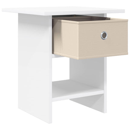 Sengebord 2 stk. Hvid 41 x 40 x 45 cm Konstrueret træ