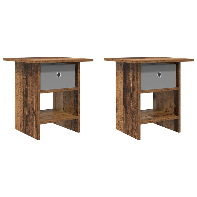 Sengebord 2 stk. Gammelt træ 41 x 40 x 45 cm Konstrueret træ