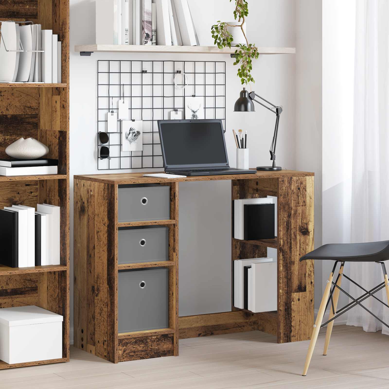 Bord med skuffe Gammelt træ 100 x 40 x 75 cm Konstrueret træ