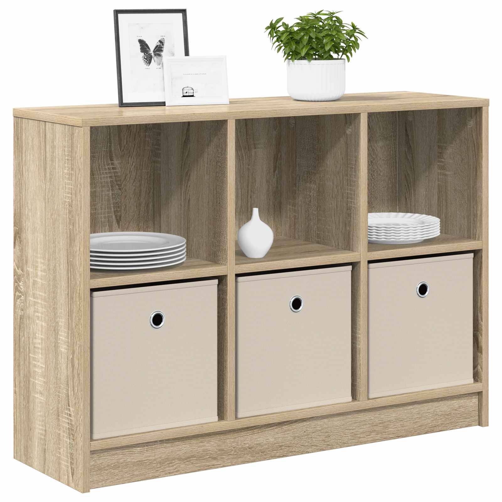 Sideboard med skuffe Sonoma eg 88,5 x 27,5 x 63,5 cm