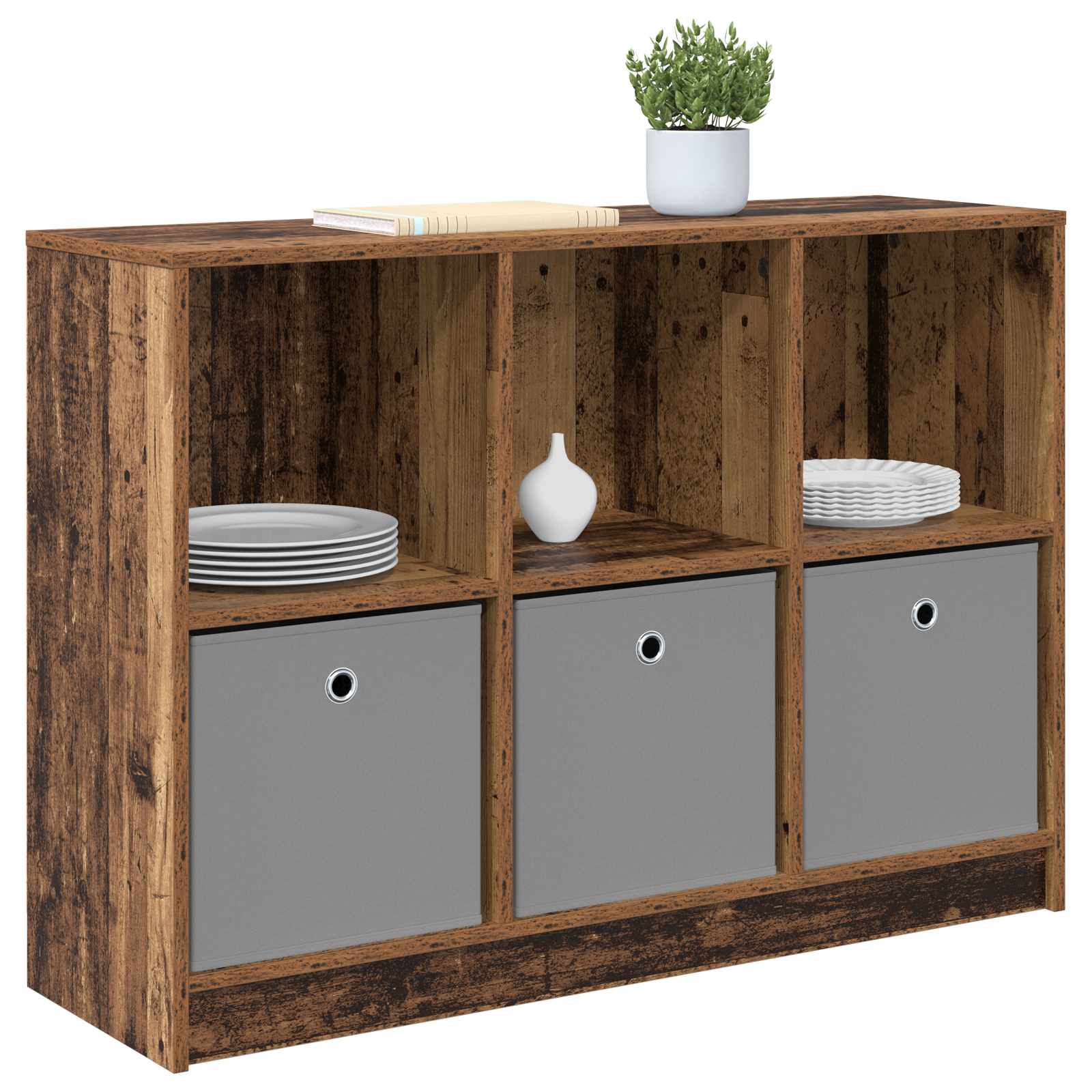 Sideboard med skuffe Gammelt træ 102 x 32 x 73,5 cm