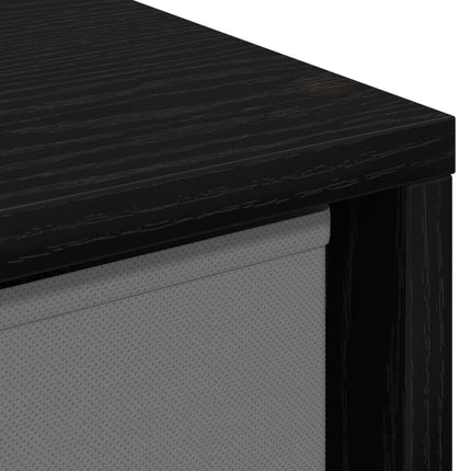 Sideboard med skuffe Sort eg 30,5 x 27 x 84,5 cm