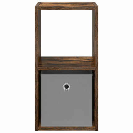 Sengebord 2 stk. Røget eg 30,5 x 27 x 59,5 cm Konstrueret træ