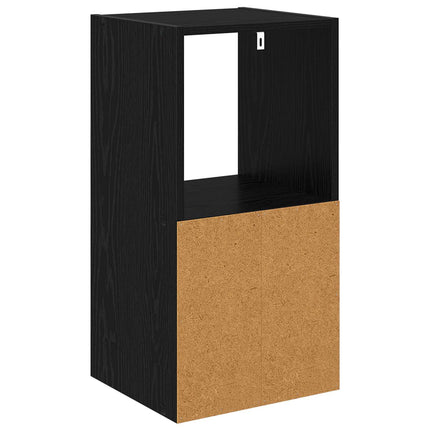 Sengebord 2 stk. Sort eg 35 x 32 x 68,5 cm Konstrueret træ