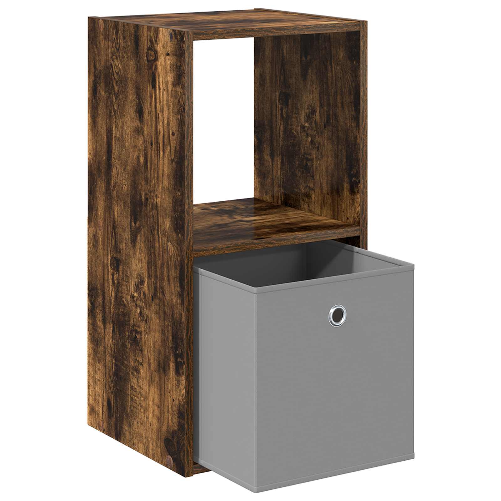 Sengebord 2 pcs Røget eg 35 x 32 x 68,5 cm Konstrueret træ
